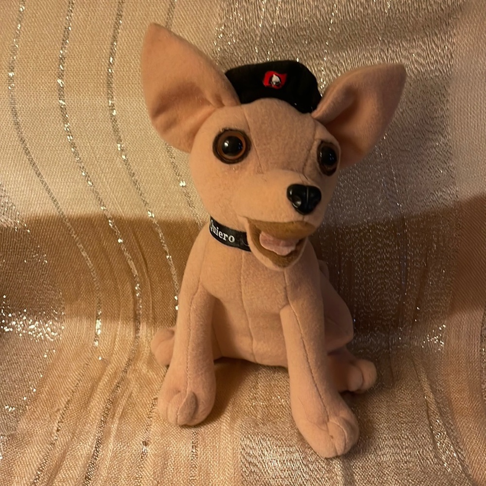 Taco Bell- chihuahua with black beret hat